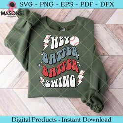 hey batter batter swing svg png