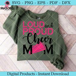 loud and proud cheer mom svg tshirt