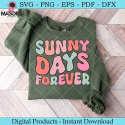 retro sunny days forever summer vacation