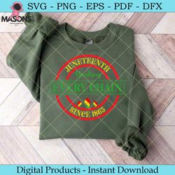 juneteenth breaking every chain 1865 svg