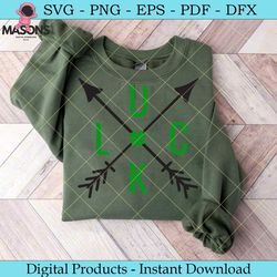 luck shamrock cross arrow tshirt design