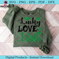 lucky love irish st patrick's day svg