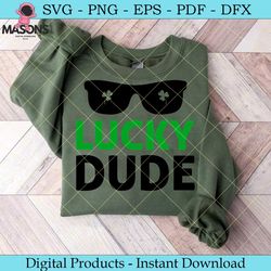 lucky dude st patrick's day svg tshirt