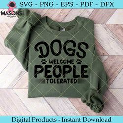 dogs welcome people tolerated svg file