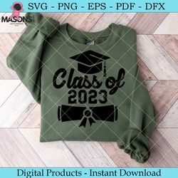 class of 2023 graduation svg cut file