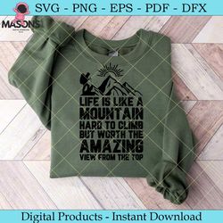 life is like a mountain hard to climb