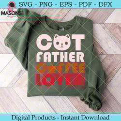 cat father coffee lover father's day svg