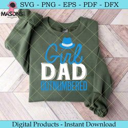 father's day design girl dad outnumbered