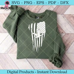 usa flag with duck hunting svg files