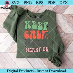 keep calm and merry on cute christmas
