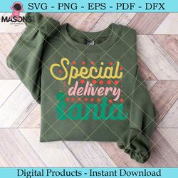 special delivery santa christmas svg
