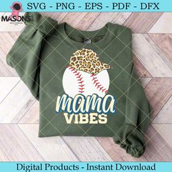 mama vibes baseball leopard