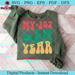 my 1st new year retro svg design