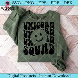 unicorn squad retro svg design