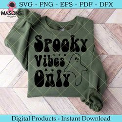 spooky vibes only retro svg design