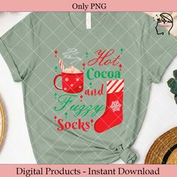 hot cocoa and fuzzy socks  png image.