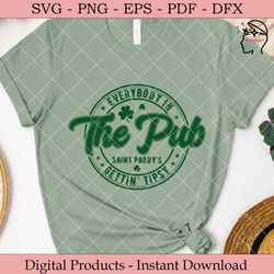 everybody in the pub saint paddy's shirt