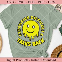 expensive difficult and talk back svg