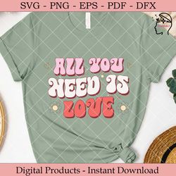 all you need is love retro valentine