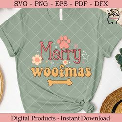 merry woofmas christmas dog bandana