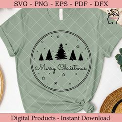 christmas round sign svg design