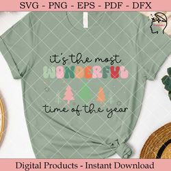 it's the most wonderful time retro svg