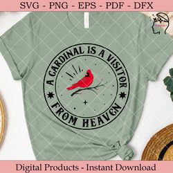 cardinal is a visitor christmas svg