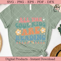 all the cool kids are reading svg