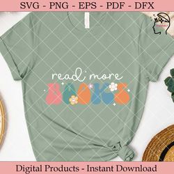 read more books retro book lover svg