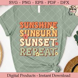 sunshine sunburn sunset repeat  summer