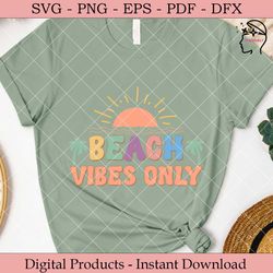 beach vibes only  summer retro svg