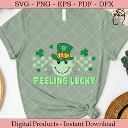 feeling lucky st patrick's day retro