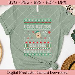 i can get you on the naughty list svg