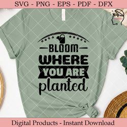 bloom where you are planted  garden svg