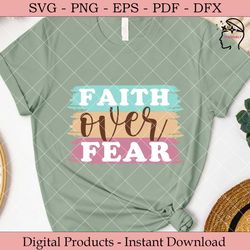faith over fear retro svg.