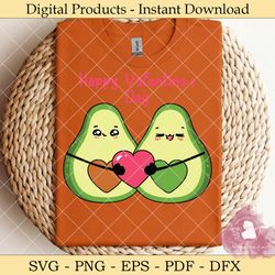 happy valentine's day avocado svg