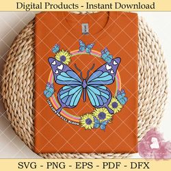 live life in full bloom butterfly floral