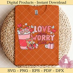 love more worry less cozy valentine