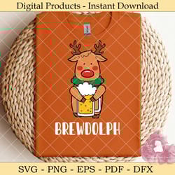 brewdolph christmas pun reindeer