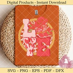 floral cowboy boot love valentine