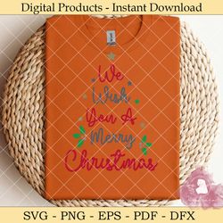 we wish you a merry christmas svg design