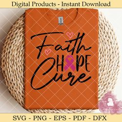 faith hope cure svg design