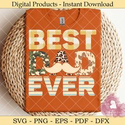 best dad ever camouflage leopard