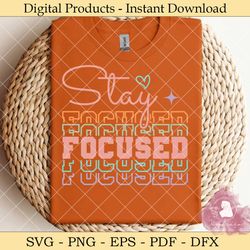 stay focused retro svg design
