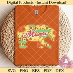 mama bear sunflower pattern