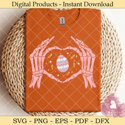 skeleton heartshaped easter egg