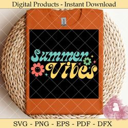 summer vibes retro svg design