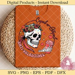 cupid stupid skull anti valentine svg
