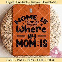 home is where my mom is  funny mom svg
