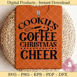 cookies coffee christmas cheer svg